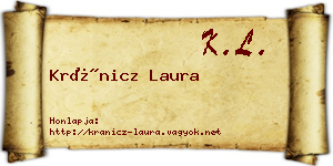 Kránicz Laura névjegykártya