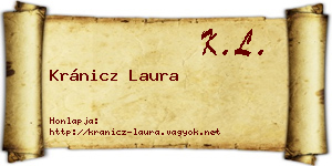 Kránicz Laura névjegykártya